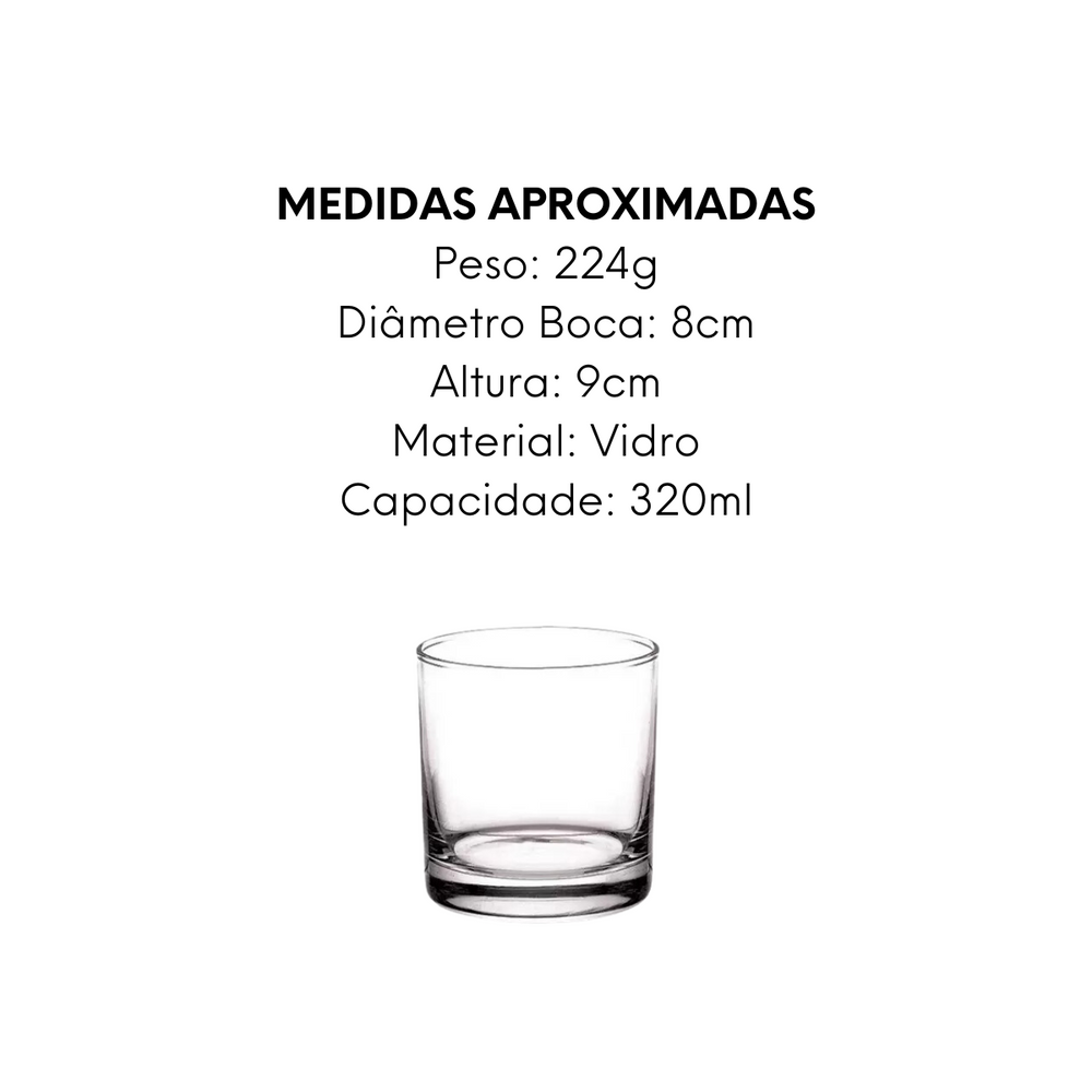 Copo Cylinder Rocks 320ml Nadir