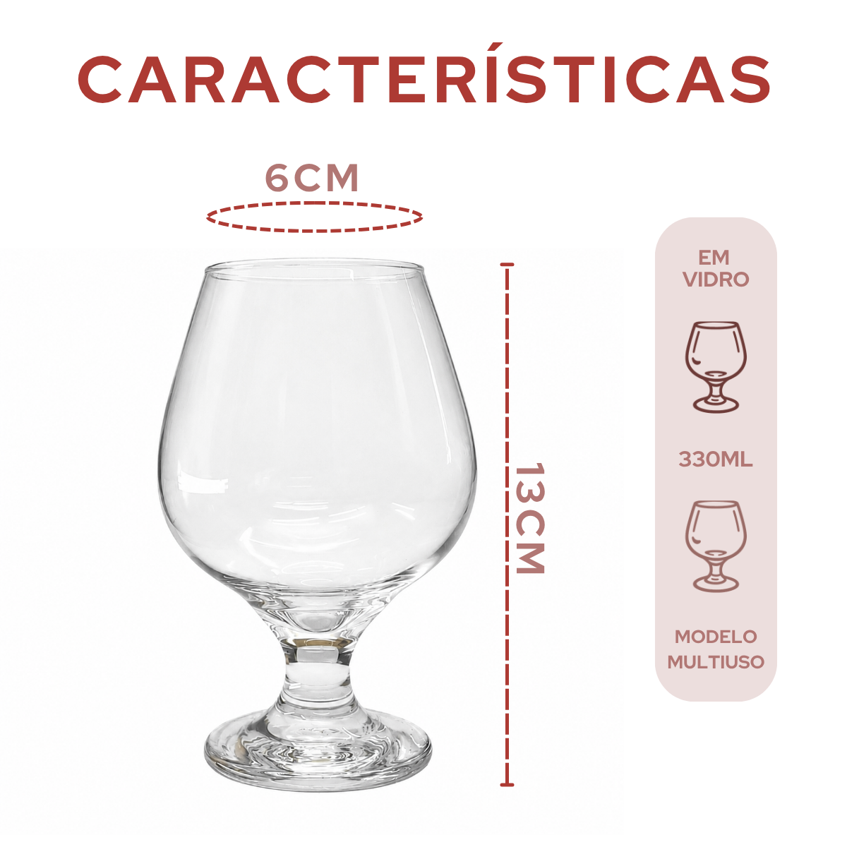 Taça Windsor Conhaque 330ml Vidro