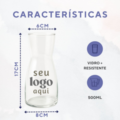 Kit 50 Decanter de Vidro 500ml Com Sua Logo Marca