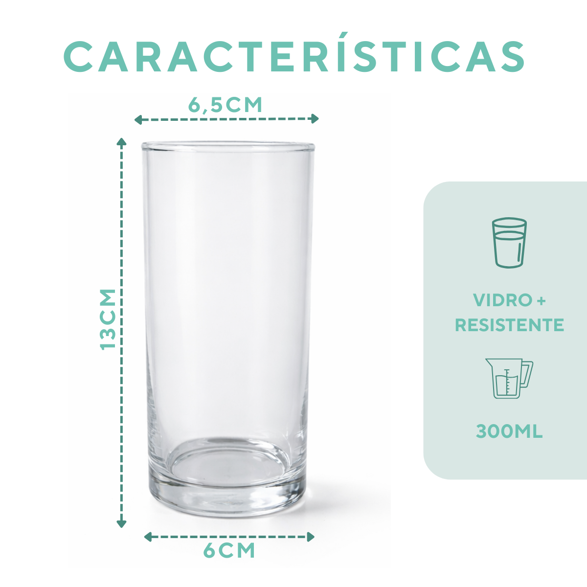 Copo Vidro Cylinder 300ml