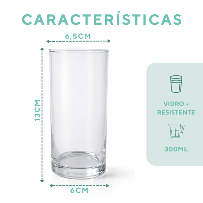 Copo Vidro Cylinder 300ml Main Image