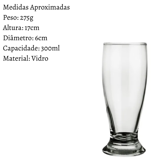 Copo Chopp de Vidro 300ml