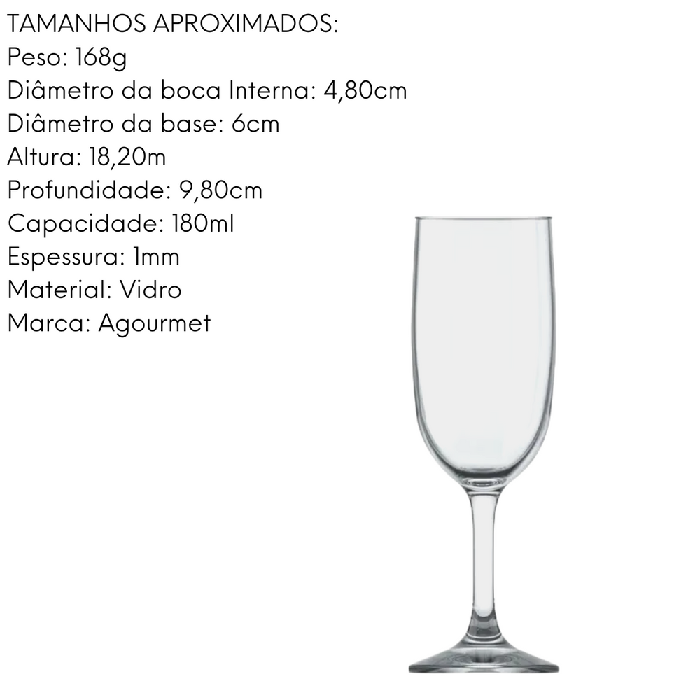 Taça Champangne Gallant 180ml Nadir