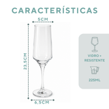Taça Champanhe Flute Vidro 225ml
