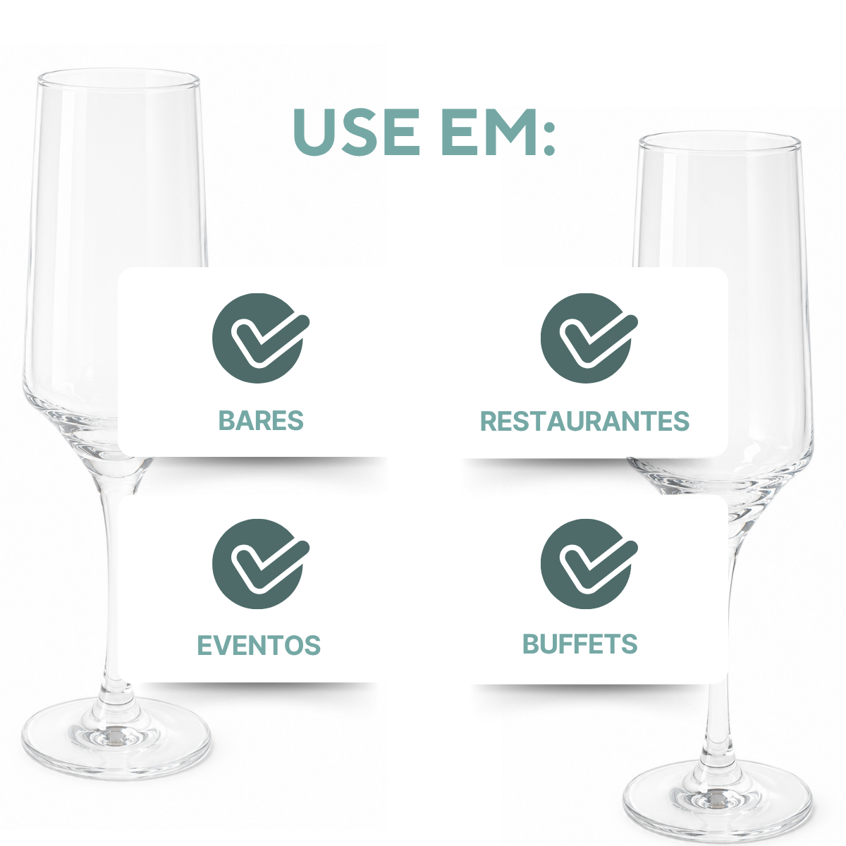 Taça Champanhe Flute Vidro 225ml