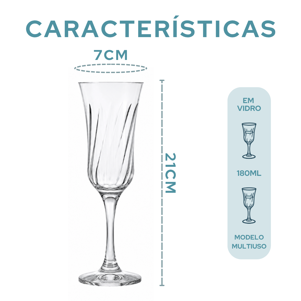 Taça Lirio Champanhe Vidro 195ml