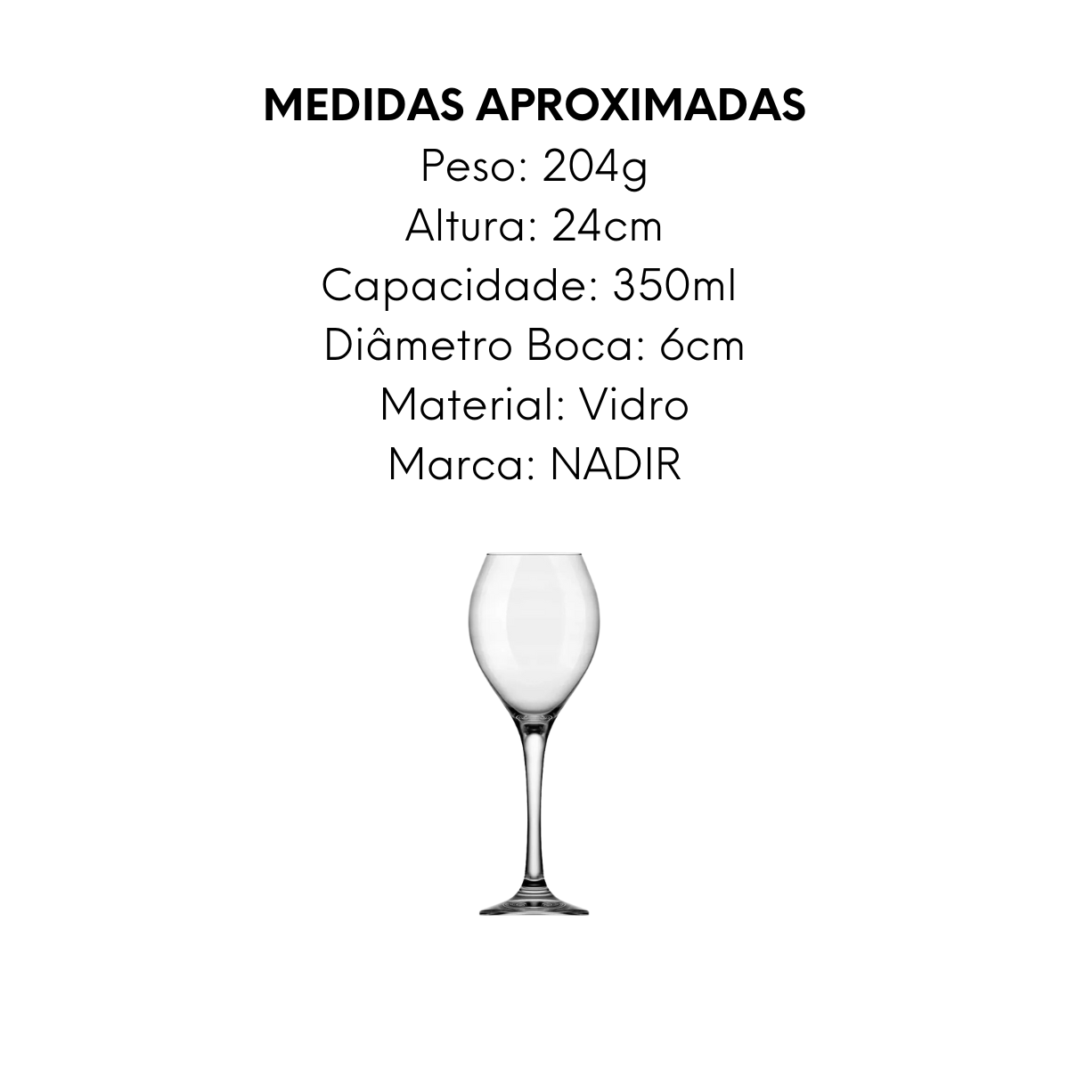 Taça Prestige 350ml de Vidro - A Gourmet
