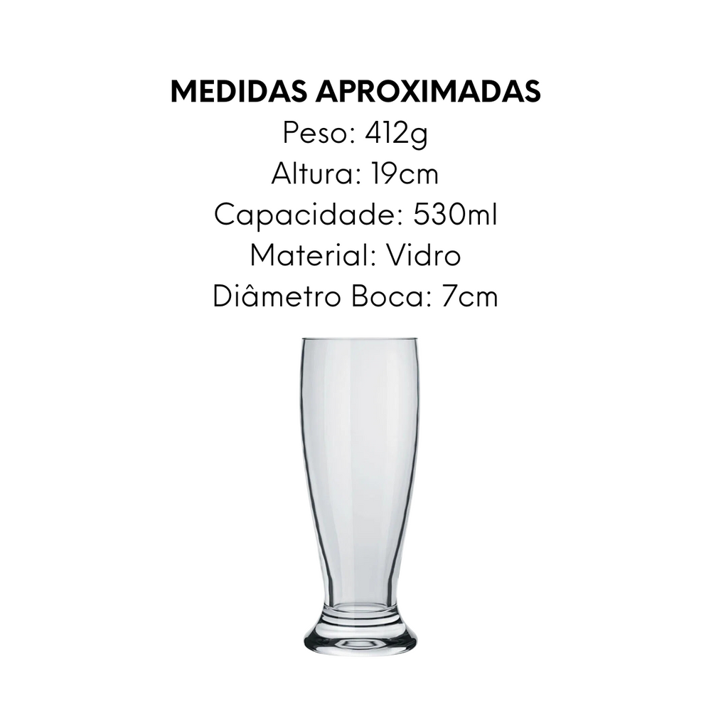 Copo Munich cerveja de Vidro Nadir