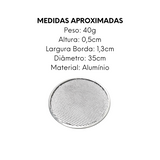 Tela Redonda Para Pizza 35cm de Aluminio - A Gourmet