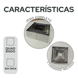 Jogo Cortador Quadrado Aço Inox 7 peças