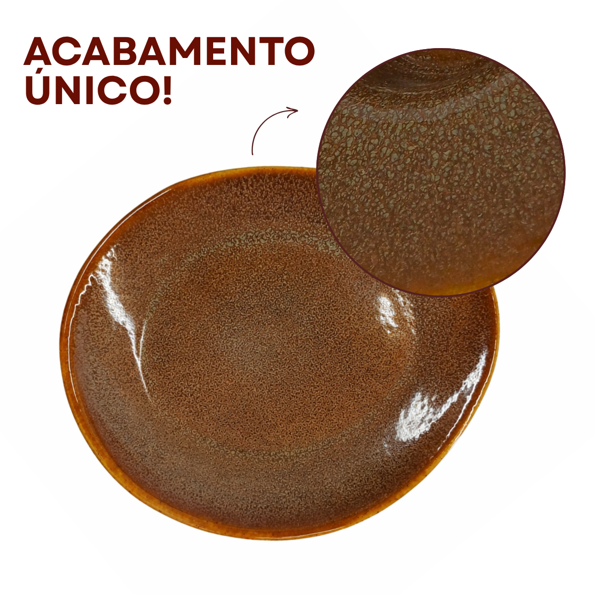 Prato Raso Orgânico Cerâmica Refrátaria Romanha Wood