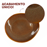 Prato Raso Orgânico Cerâmica Refrátaria Romanha Wood