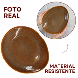Prato Raso Orgânico Cerâmica Refrátaria Romanha Wood