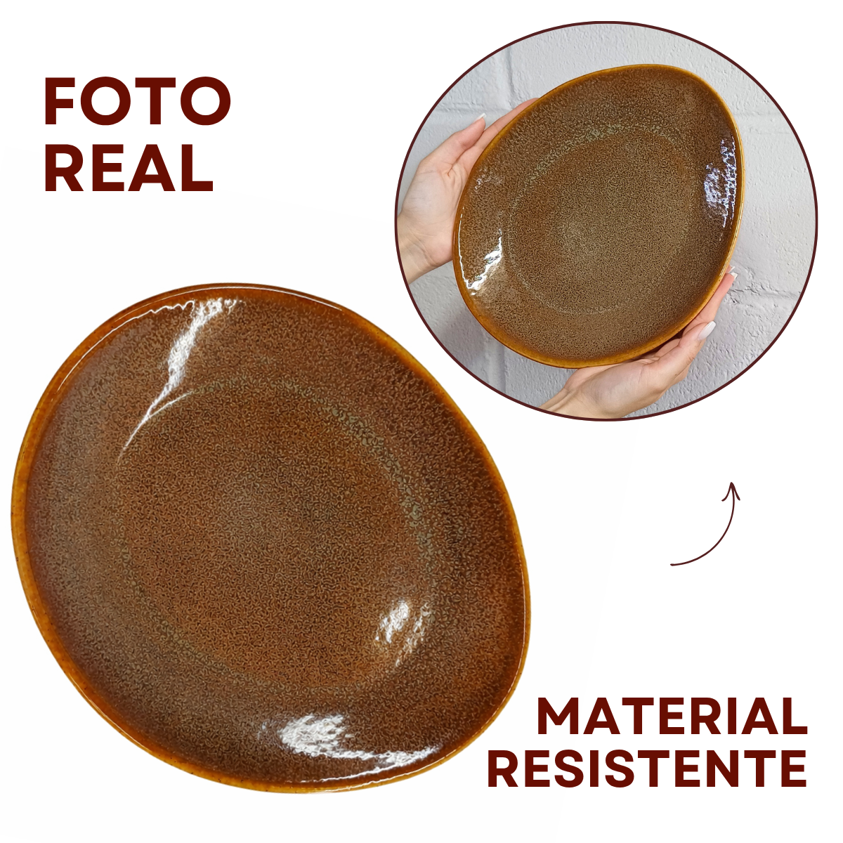 Prato Raso Orgânico Cerâmica Refrátaria Romanha Wood