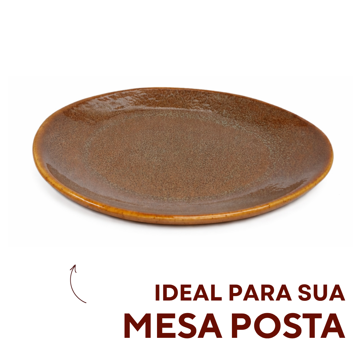 Prato Raso Orgânico Cerâmica Refrátaria Romanha Wood
