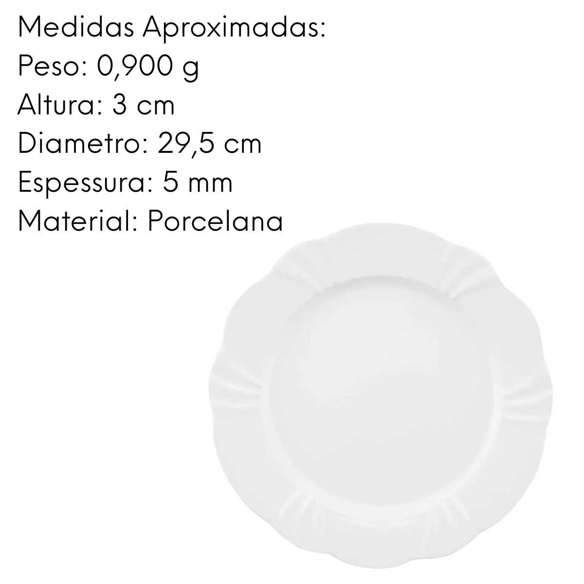 Prato Raso Soleil White 29,5cm