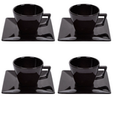 Kit 4 Xicara de Chá Quartier Black - A Gourmet
