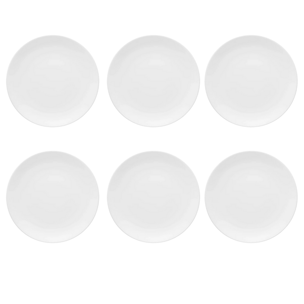 Kit 6 Prato Raso Coup White Oxford - A Gourmet