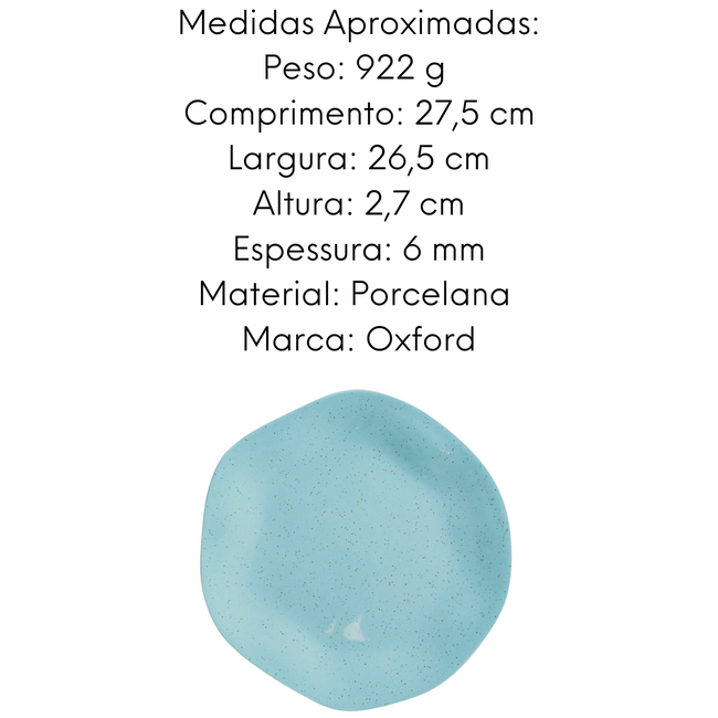 Prato Raso de Porcelana Blue Bay Oxford Main Image