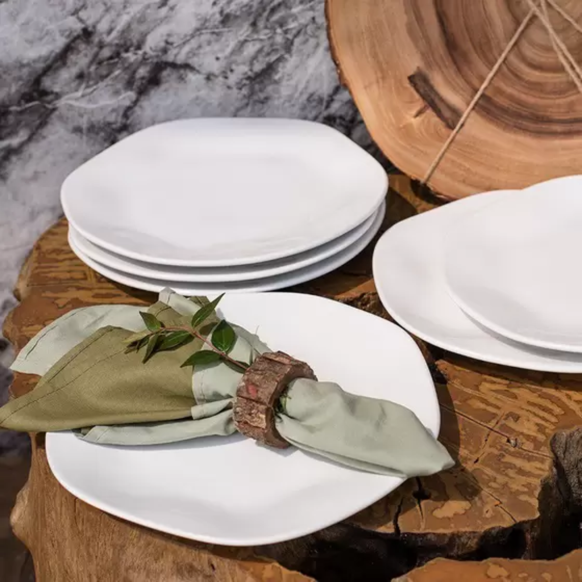Prato Sobremesa de Porcelana Linha White 20cm - A Gourmet
