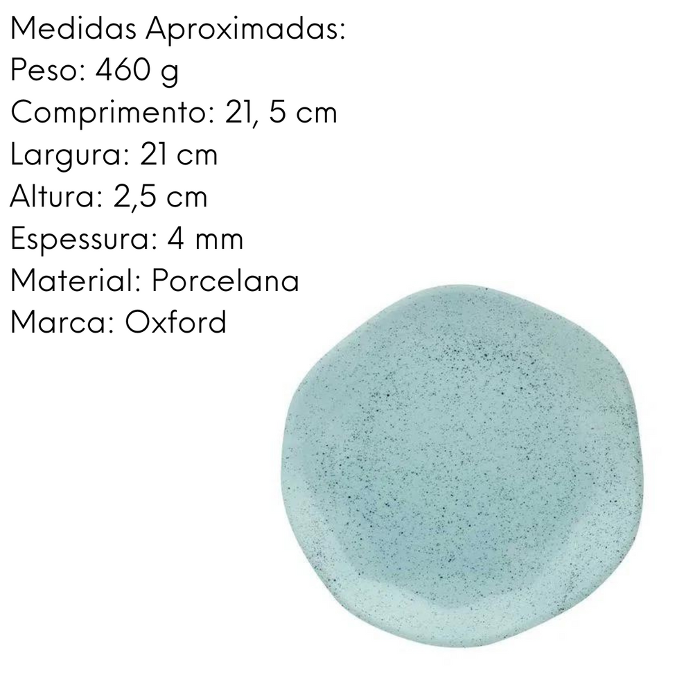 Jogo 16 Peças Blue Bay Oxford em Porcelana - A Gourmet