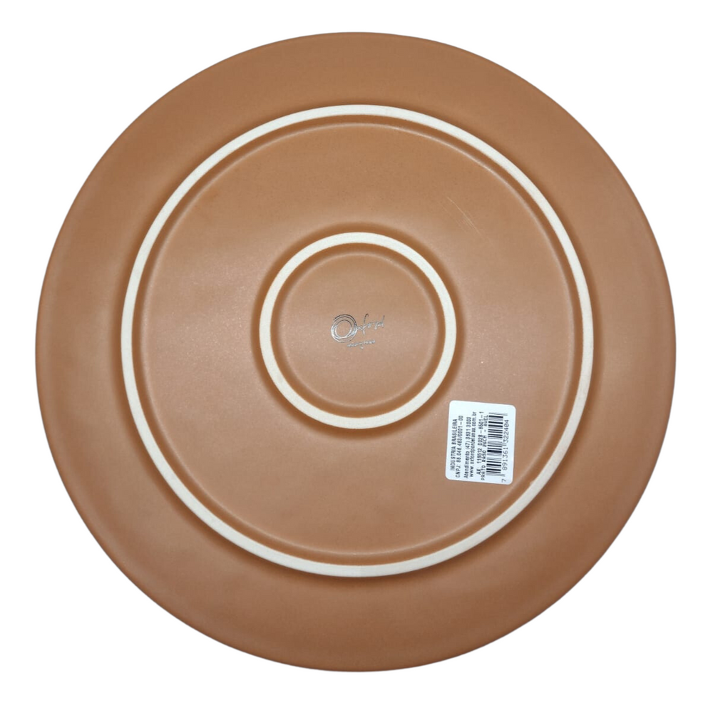 Prato Raso Avelã de Porcelana Oxford Oxford