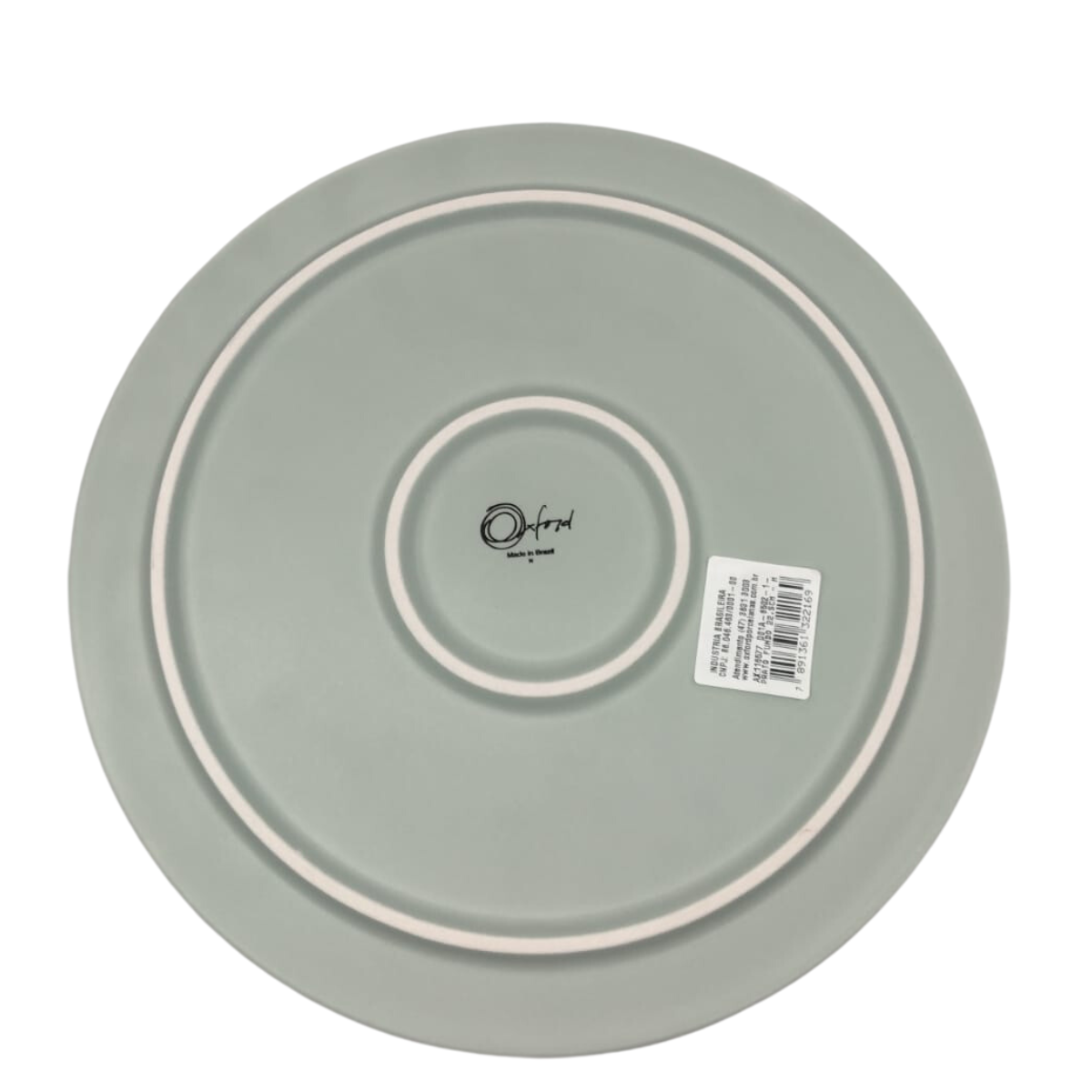 Prato Fundo de Porcelana Oxford Menta Oxford