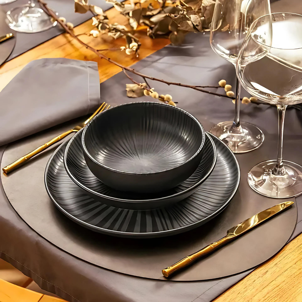 Tigela de Cerâmica Onix Flat 600ml - A Gourmet