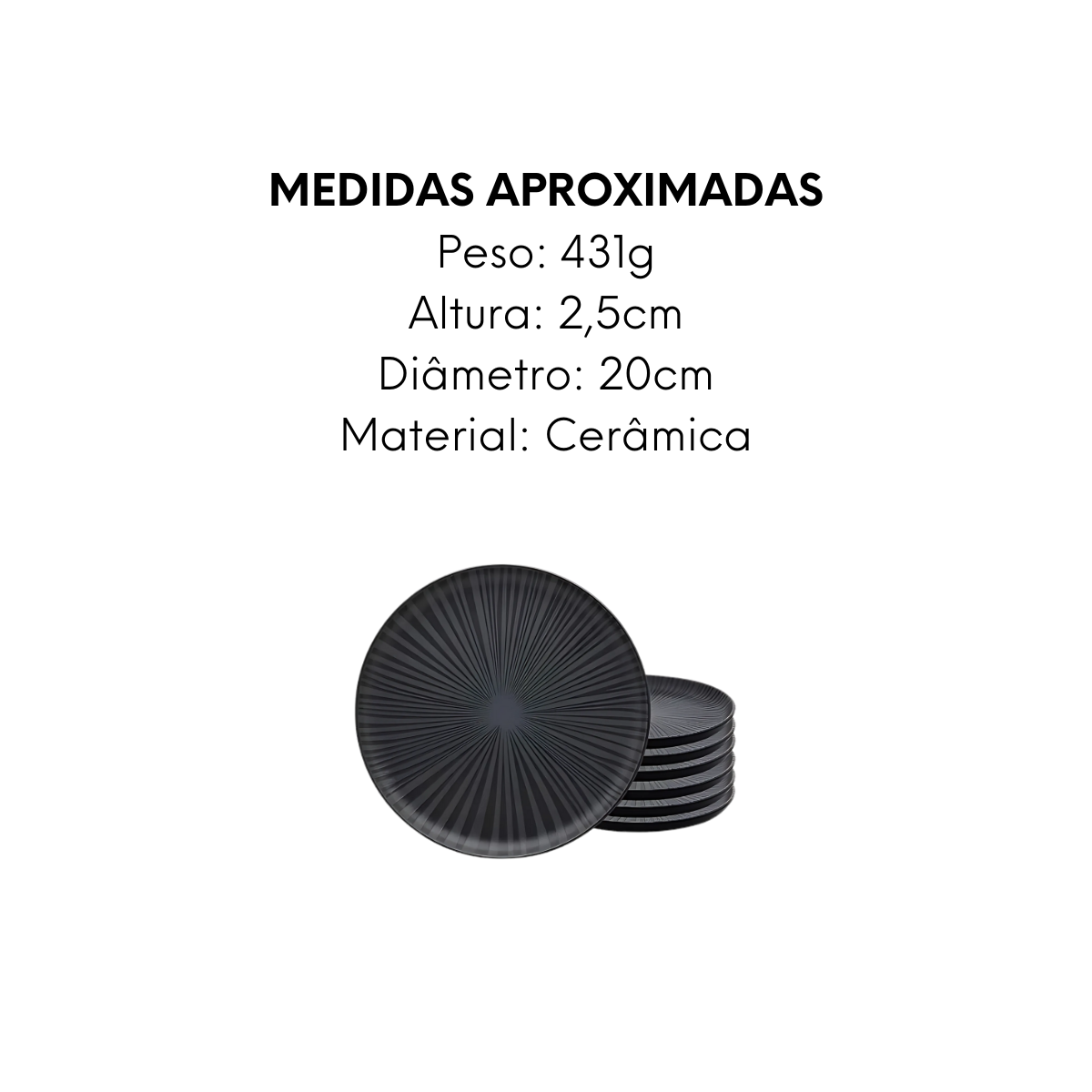 Prato Sobremesa Onix Oxford - A Gourmet