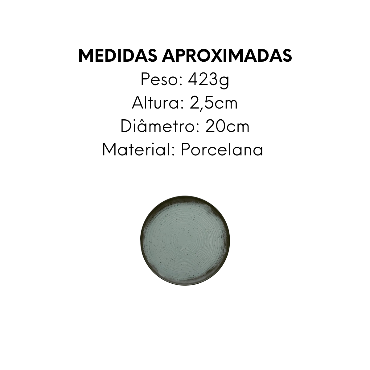 Prato de Sobremesa Pacifico Porcelana 20cm Oxford Oxford