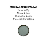 Prato de Porcelana Raso Pacifico 26cm Oxford Oxford