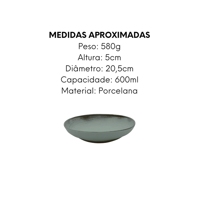 Prato Fundo 20cm Pacifico de Porcelana Oxford Main Image