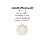 Prato de Sobremesa Chuvisco Cerâmica 20cm - A Gourmet