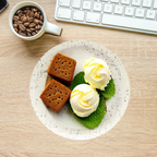 Prato de Sobremesa Chuvisco Cerâmica 20cm - A Gourmet