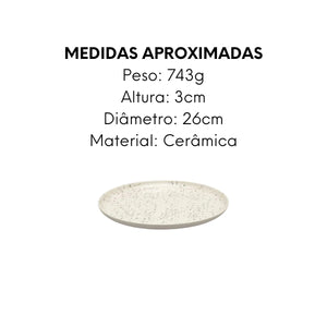 Conjunto de 6 Prato Raso Chuvisco Oxford - A Gourmet