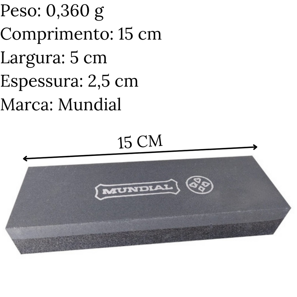 Pedra Dupla Face 15cm Mundial Hercules