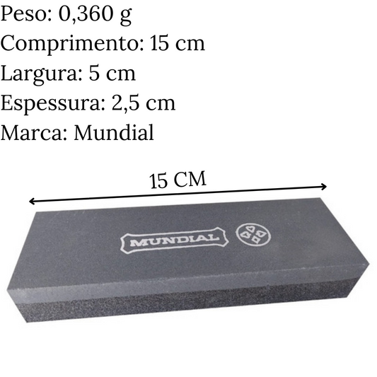 Pedra Dupla Face 15cm Mundial