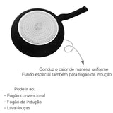 Panela Preta Revestimento Cerâmico 22cm Hercules