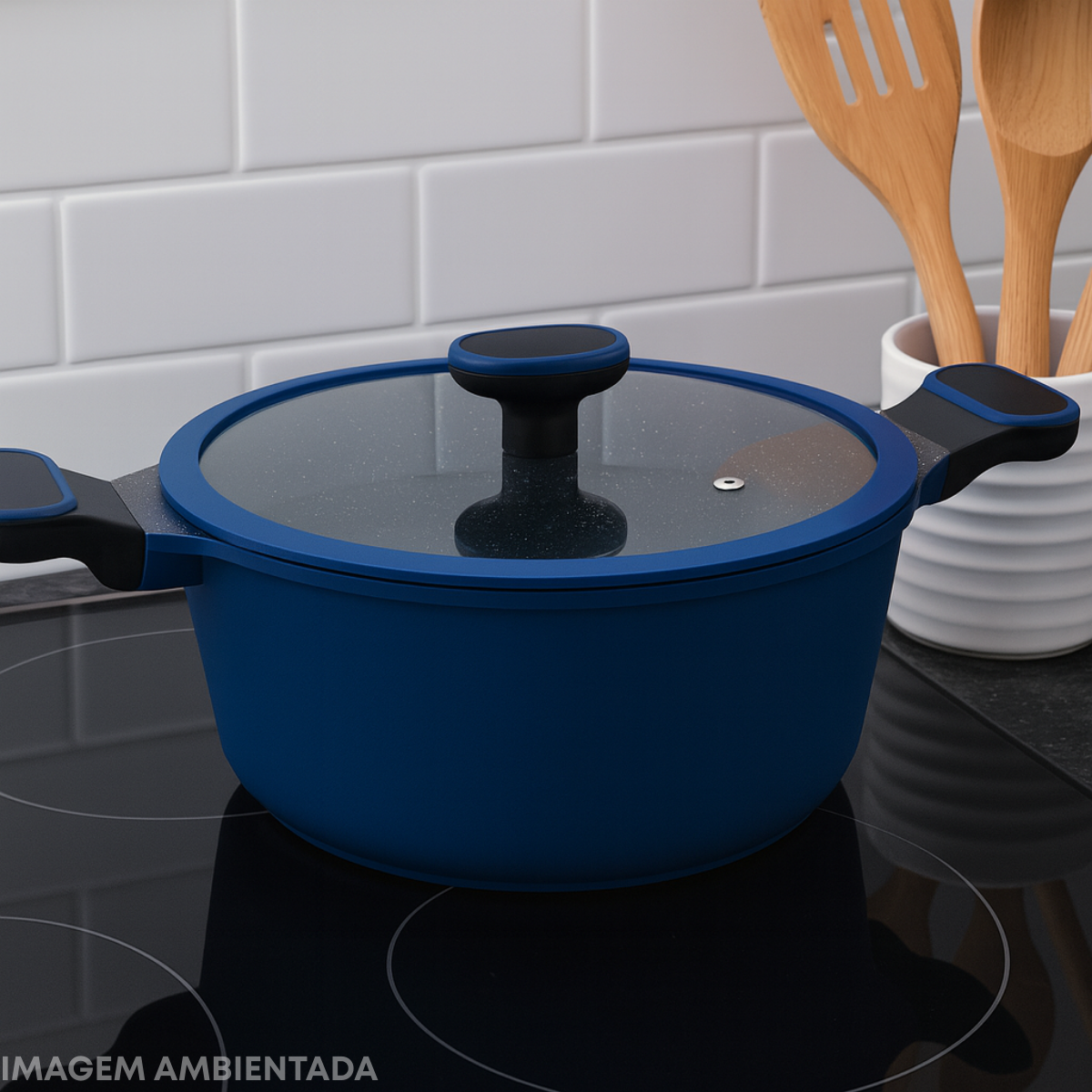 Caçarola Com Tampa 4,5L Azul Marine