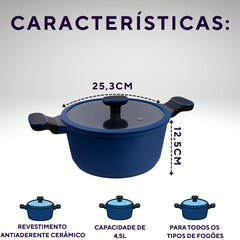 Caçarola Com Tampa 4,5L Azul Marine