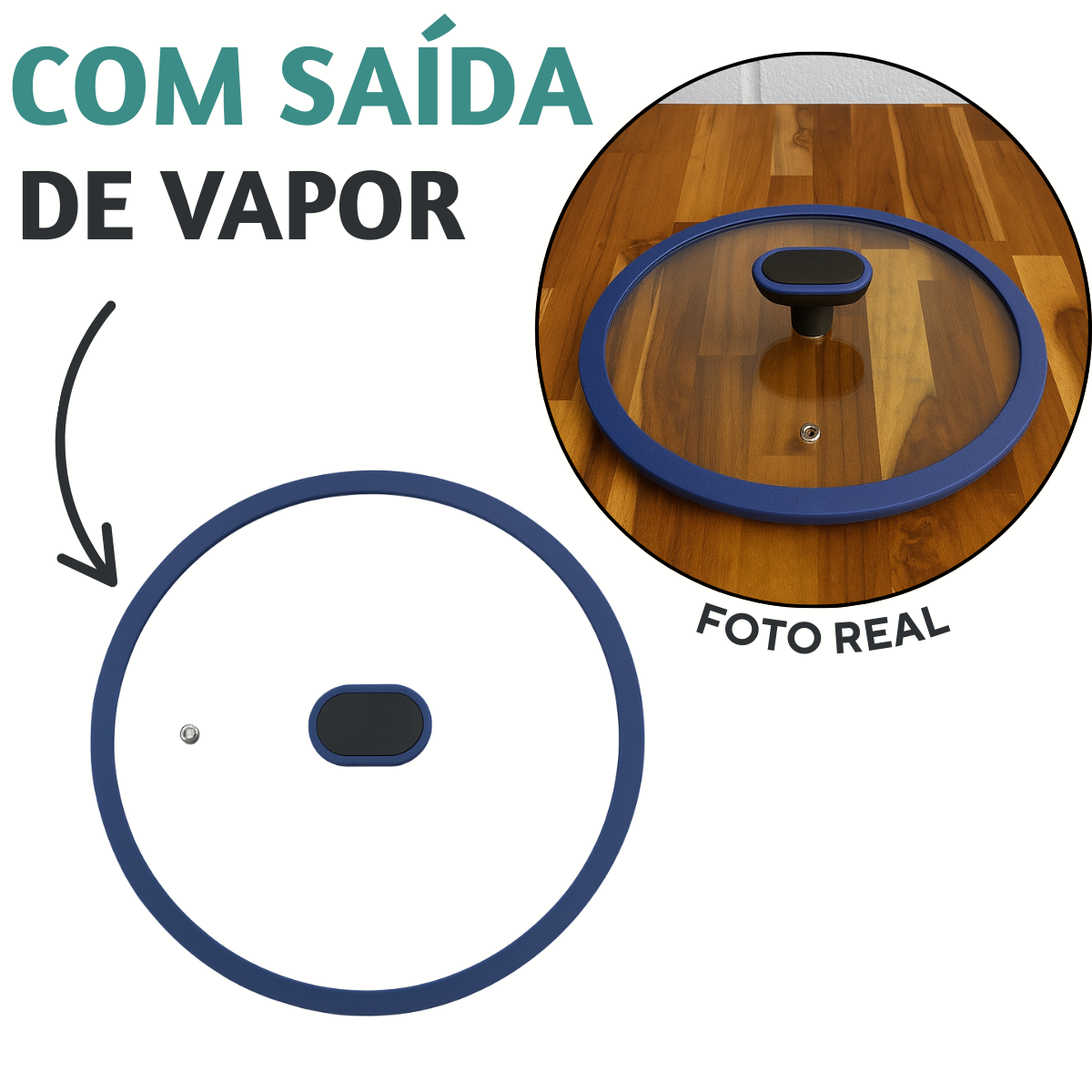 Caçarola Com Tampa 6,9L Azul Marine