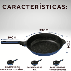 Frigideira Antiaderente Cerâmica 4,2L