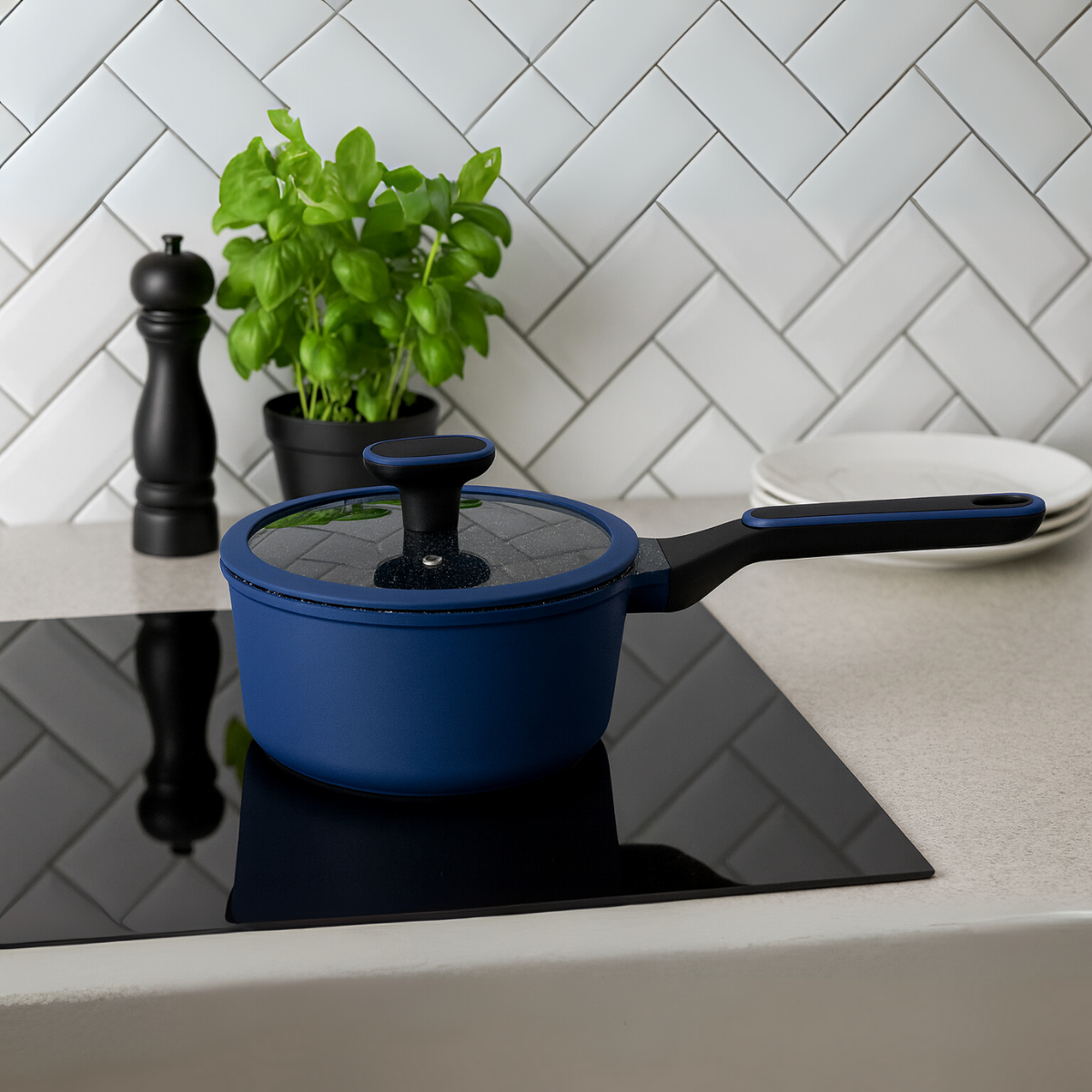 Panela Com Tampa 1,9L Azul Cerâmica
