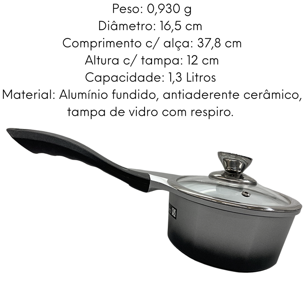 Panela Com Tampa Platinum 16cm 2ªLinha Hercules