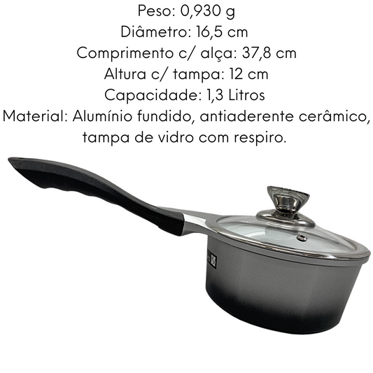 Panela Com Tampa Platinum 16cm 2ªLinha