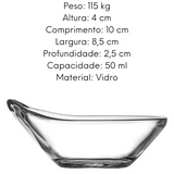 Mini Saladeira de Vidro Modelo Gota