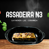 Assadeira Preta N3 de Ceramica