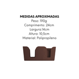 Organizador Bar Marrom de Polipropileno Plastcom