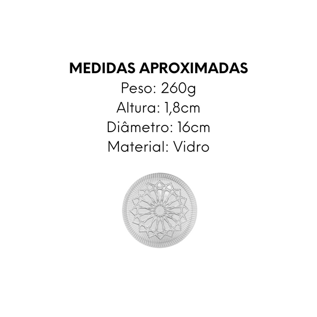 Prato de Sobremesa Guzmanya de Vidro Main Image