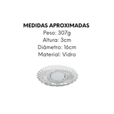 Prato de Sobremesa Prescale 16cm de Vidro - A Gourmet